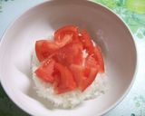 トマトとカリカリチーズ丼におかか風味作り方1写真