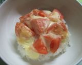 トマトとカリカリチーズ丼におかか風味作り方3写真