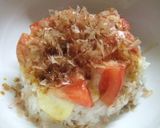 トマトとカリカリチーズ丼におかか風味作り方4写真