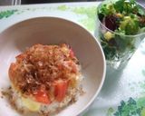 トマトとカリカリチーズ丼におかか風味作り方5写真