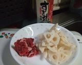レンコンと牛肉で簡単な一品作り方1写真