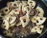 レンコンと牛肉で簡単な一品作り方3写真