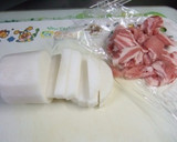大根と豚肉の卵とじ作り方1写真