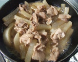 大根と豚肉の卵とじ作り方4写真