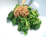 茹でて混ぜるだけ「春菊の胡麻和え」作り方2写真