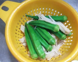 ササミとエノキとオクラのわさび和え作り方3写真