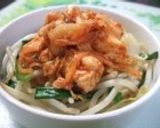電子レンジで★鶏むね肉のピリ辛キムチ和え作り方9写真
