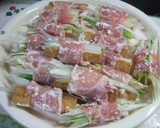 厚揚げ・長ネギの豚肉巻き☆ピリ辛味噌あじ作り方3写真