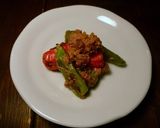 しし唐を肉味噌で和えたん　京都カフェ作り方8写真