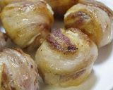 うずら入り肉巻きおにぎり作り方10写真