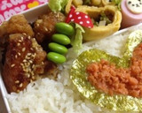 お弁当に！唐揚げのゴママヨ炒め作り方1写真