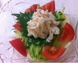 鶏ささみのレモン風味サッパリ冷やしうどん作り方2写真