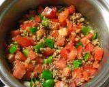 ☆夏☆ピーマンと挽き肉のトマトカレー♪作り方4写真