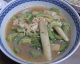 ゴーヤとごぼうの、ホタテ貝柱さっと煮作り方4写真