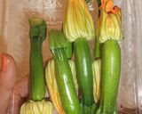 花ズッキーニのベーコン巻きソテー作り方1写真