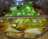 ワンタンの皮で冷たいピロピロ麺!作り方6写真