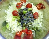 キャベツとトマトとしらすの塩昆布サラダ作り方4写真