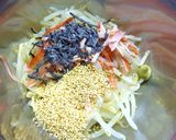 もやしとカニカマの塩昆布胡麻酢和え作り方3写真