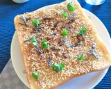 胡麻とパセリの塩昆布・コンソメトースト作り方3写真