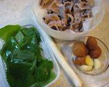 牛しゃぶの梅肉にんにく和え作り方1写真