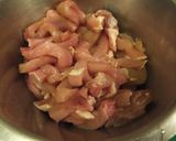 カレー風味の豚とにんにくの芽の炒め物作り方1写真