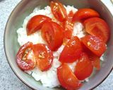 トマトとツナと塩昆布の梅わさび丼作り方2写真