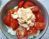トマトとツナと塩昆布の梅わさび丼作り方3写真