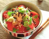 トマトとツナと塩昆布の梅わさび丼作り方6写真