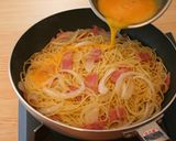 生しょうゆのカルボ風パスタ作り方6写真