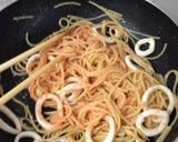 フライパンひとつ!イカと明太子のパスタ作り方5写真