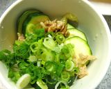 ツナとズッキーニと葱の塩昆布トースト作り方3写真