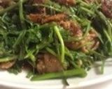 青菜と牛肉の炒め物作り方4写真