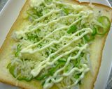 しらす×ピーマン×塩昆布　山葵和トースト作り方3写真