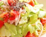 塩昆布で和風サラダ仕立ての冷製パスタ作り方5写真
