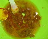 鶏とｷｬﾍﾞﾂの甘辛酢みそ作り方3写真