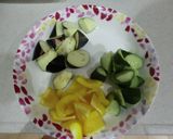 夏野菜と豚肉のさっぱり黒酢炒め作り方1写真