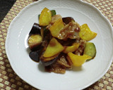 夏野菜と豚肉のさっぱり黒酢炒め作り方5写真