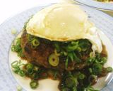 黄身がとろり♪ハンバーグ＆ポーチドエッグ作り方6写真