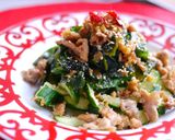 ダイエットにも♪豚肉入うちのスタミナ胡瓜作り方6写真