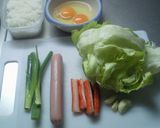 レタスチャーハン作り方1写真