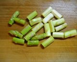 アスパラとエビとカシューナッツの炒め物作り方1写真