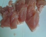 桃缶で！やわらか〜！！鶏胸肉の唐揚げ作り方1写真
