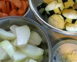 市販のルーでスタミナ夏野菜カレー作り方1写真