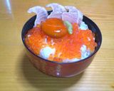 卵黄醤油漬けいくらℓマグロ丼ランチ作り方5写真