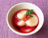 梅酢で爽やか!ピンクの豆腐白玉だんご作り方8写真