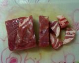ボリューム満点＊豚バラブロックの生姜焼き作り方1写真