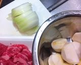 牛肉と里芋のすき焼き煮作り方1写真