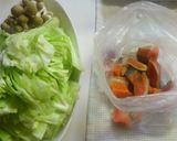 鮭とキャベツのクリームパスタ作り方1写真