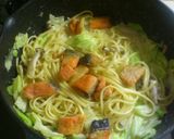 鮭とキャベツのクリームパスタ作り方7写真