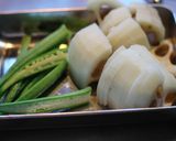 レンコンとオクラのカレー醤油炒め作り方1写真